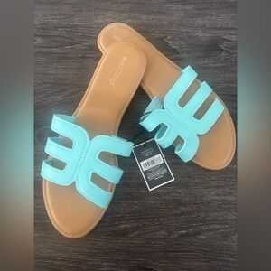 NWT West Loop women’s size L teal sandal